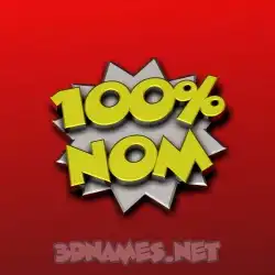 nom in 100 Percent style - 3D name wallpaper