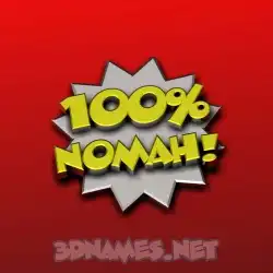 nomah in 100 Percent style - 3D name wallpaper
