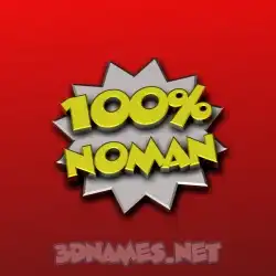 noman in 100 Percent style - 3D name wallpaper