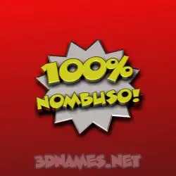 nombuso in 100 Percent style - 3D name wallpaper