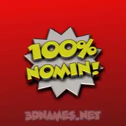nomin in 100 Percent style - 3D name wallpaper