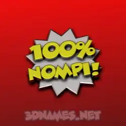 nompi in 100 Percent style - 3D name wallpaper