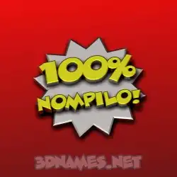 nompilo in 100 Percent style - 3D name wallpaper