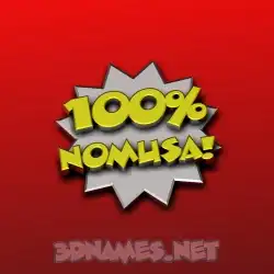 nomusa in 100 Percent style - 3D name wallpaper