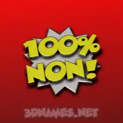 non in 100 Percent style - 3D name wallpaper