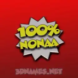 nonaa in 100 Percent style - 3D name wallpaper