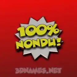 nondu in 100 Percent style - 3D name wallpaper