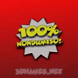 nondumiso in 100 Percent style - 3D name wallpaper