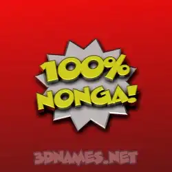 nonga in 100 Percent style - 3D name wallpaper
