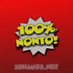 nonto in 100 Percent style - 3D name wallpaper