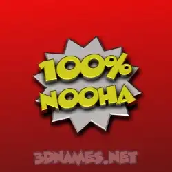 nooha in 100 Percent style - 3D name wallpaper