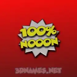 nooon in 100 Percent style - 3D name wallpaper