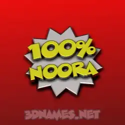 noora in 100 Percent style - 3D name wallpaper