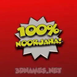 noorjaha in 100 Percent style - 3D name wallpaper