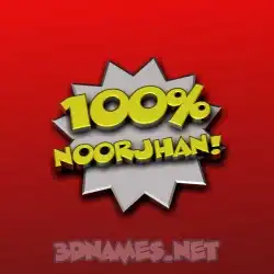 noorjhan in 100 Percent style - 3D name wallpaper