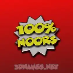 noors in 100 Percent style - 3D name wallpaper