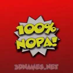 nopa in 100 Percent style - 3D name wallpaper