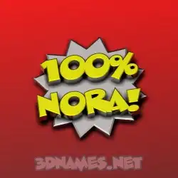 nora in 100 Percent style - 3D name wallpaper