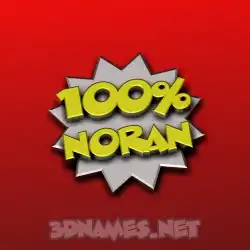 noran in 100 Percent style - 3D name wallpaper