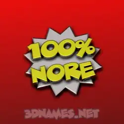 nore in 100 Percent style - 3D name wallpaper