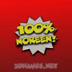 noreen in 100 Percent style - 3D name wallpaper