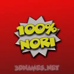 nori in 100 Percent style - 3D name wallpaper