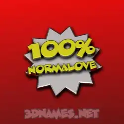 normalove in 100 Percent style - 3D name wallpaper