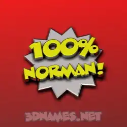 norman in 100 Percent style - 3D name wallpaper