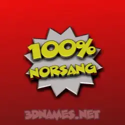 norsang in 100 Percent style - 3D name wallpaper