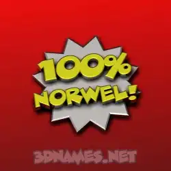 norwel in 100 Percent style - 3D name wallpaper