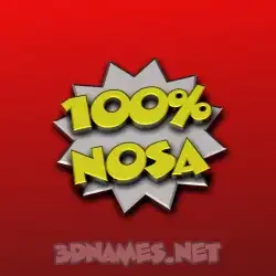nosa in 100 Percent style - 3D name wallpaper