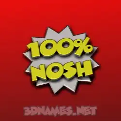 nosh in 100 Percent style - 3D name wallpaper