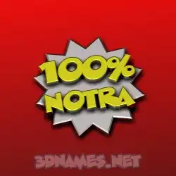 notra in 100 Percent style - 3D name wallpaper