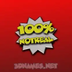 notreal in 100 Percent style - 3D name wallpaper