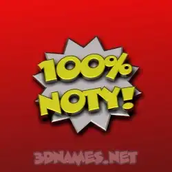 noty in 100 Percent style - 3D name wallpaper