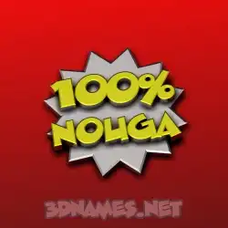 nouga in 100 Percent style - 3D name wallpaper