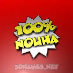 nouha in 100 Percent style - 3D name wallpaper