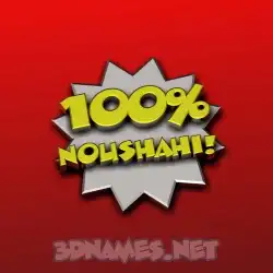 noushahi in 100 Percent style - 3D name wallpaper