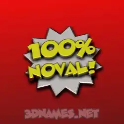 noval in 100 Percent style - 3D name wallpaper