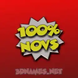 novs in 100 Percent style - 3D name wallpaper