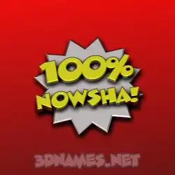 nowsha in 100 Percent style - 3D name wallpaper