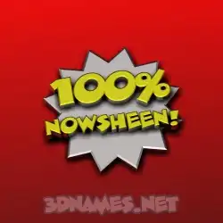 nowsheen in 100 Percent style - 3D name wallpaper