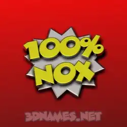 nox in 100 Percent style - 3D name wallpaper