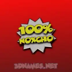 noxcho in 100 Percent style - 3D name wallpaper