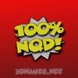 nqd in 100 Percent style - 3D name wallpaper
