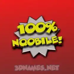 nqobile in 100 Percent style - 3D name wallpaper