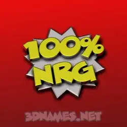 nrg in 100 Percent style - 3D name wallpaper