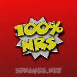 nrs in 100 Percent style - 3D name wallpaper