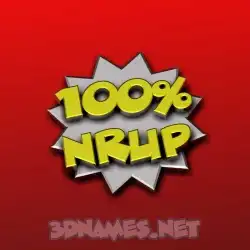 nrup in 100 Percent style - 3D name wallpaper