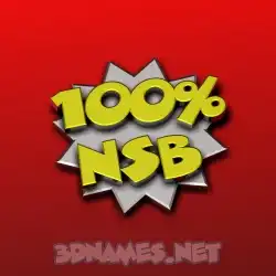 nsb in 100 Percent style - 3D name wallpaper